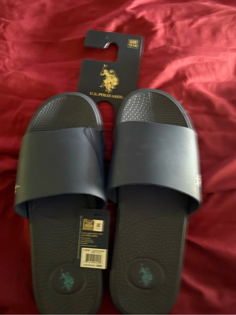Polo by Ralph Lauren Men's Navy Slide Sandals